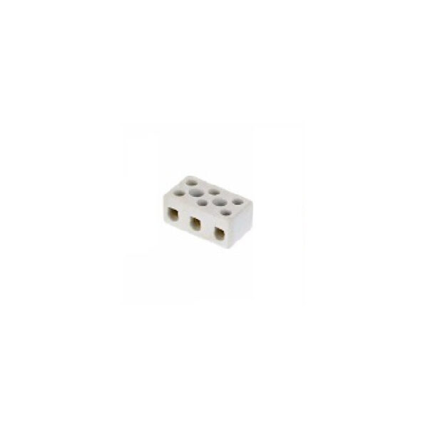 CONECTOR PORCELANA TRIPOLAR 10A 250V 8204 FERTAK