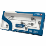 KIT BANHEIRO CLASS QUADR HASTE RED 5 PECAS CROMADO STEEL