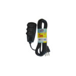 EXTENSAO TRIPLA 5 METROS 2P+T PRETA DANEVA