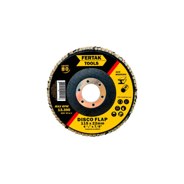 DISCO FLAP CONICO GRAO 80 P/ACAB 4-1/2 2832 FERTAK