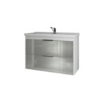 ARMARIO LAVANDA 80CM BRANCO FRENTE VIDRO MGM