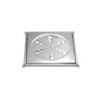 GRELHA INOX 15X15 QUADRADA COM CAIXILHO CLARA INOX