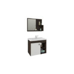 ARMARIO LOTUS 55CM C/ESP BRANCO/PRETO